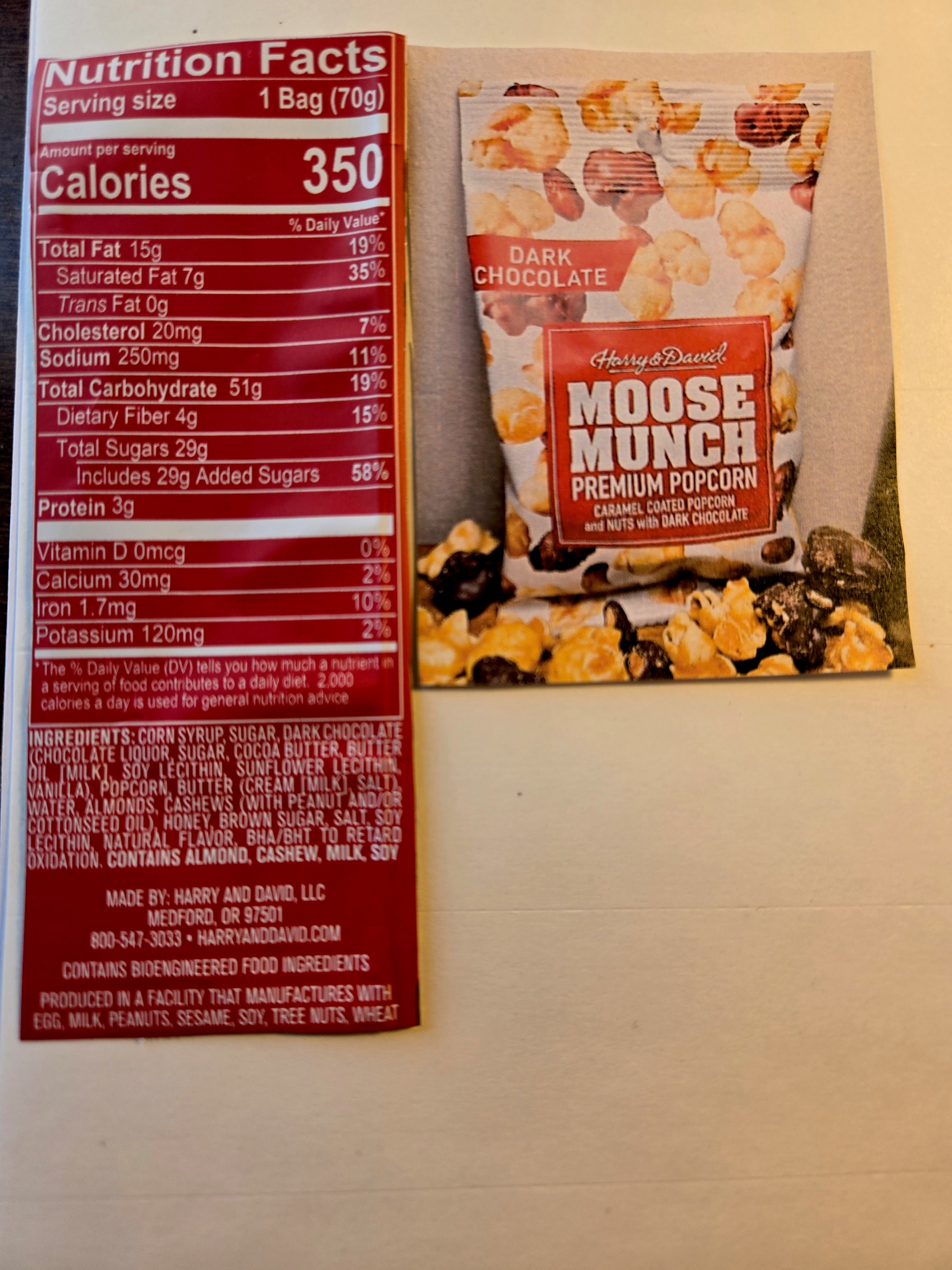 Nutrition Facts Bag 1