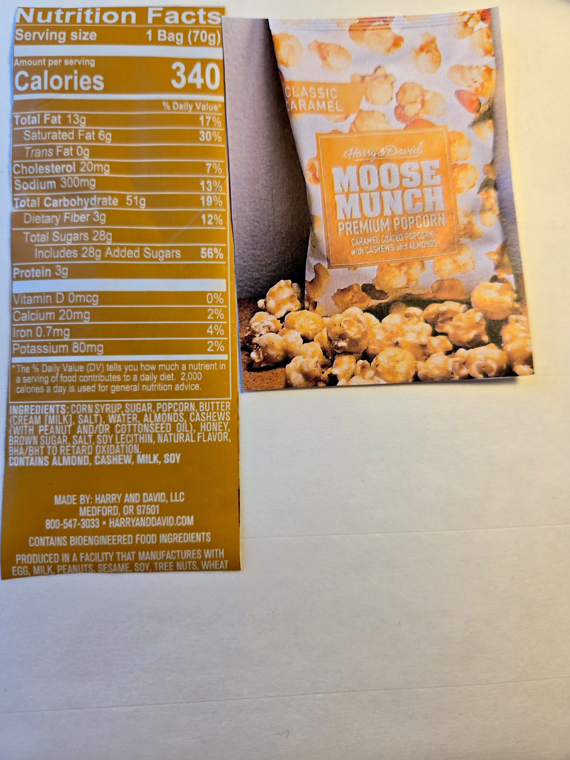 Nutrition Facts Bag 1